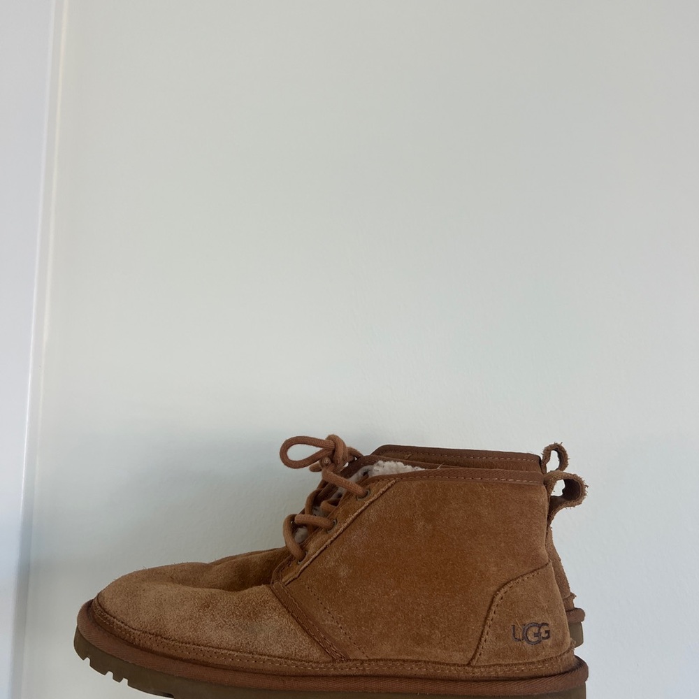 UGG Tan Suede Lace-Up Boots